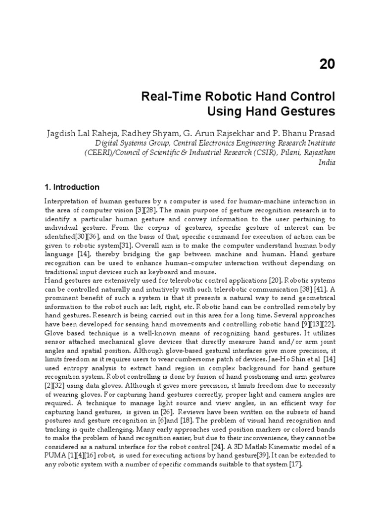 InTechReal Time Robotic Hand Control Using Hand Gestures PDF