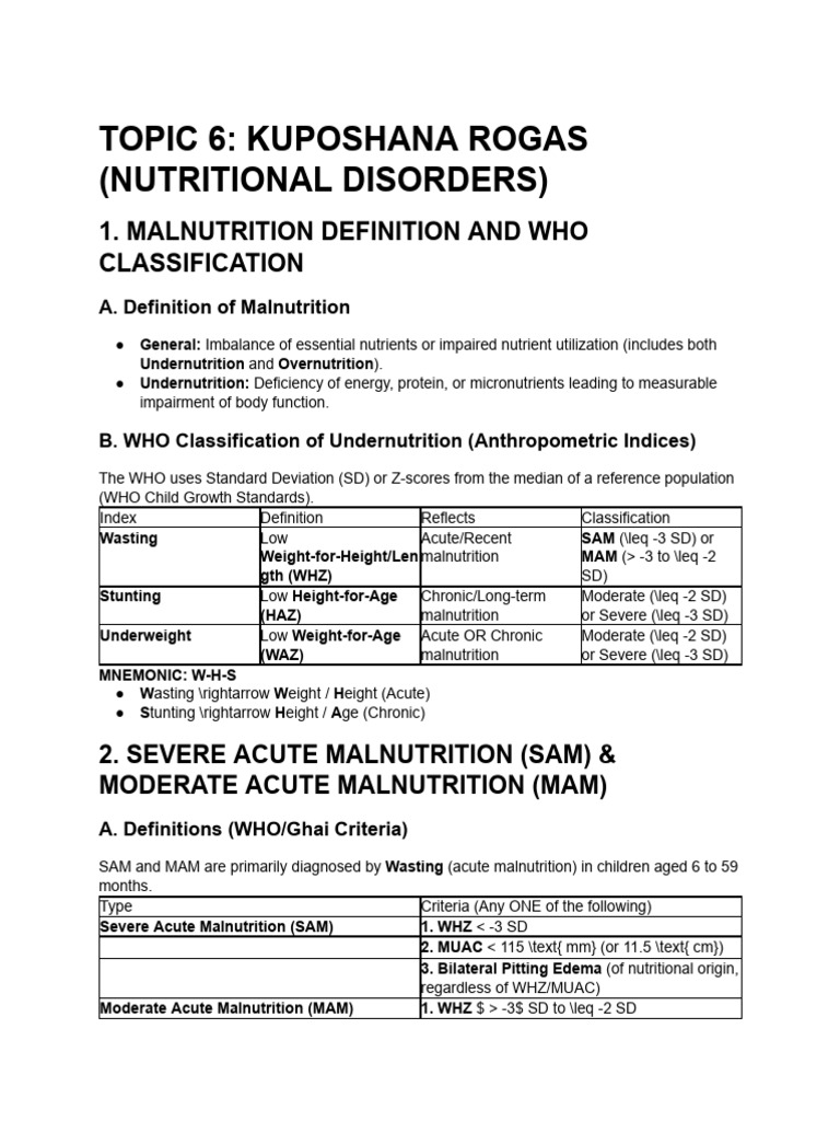 Understanding Nutritional Disorders | PDF | Malnutrition | Diseases And ...
