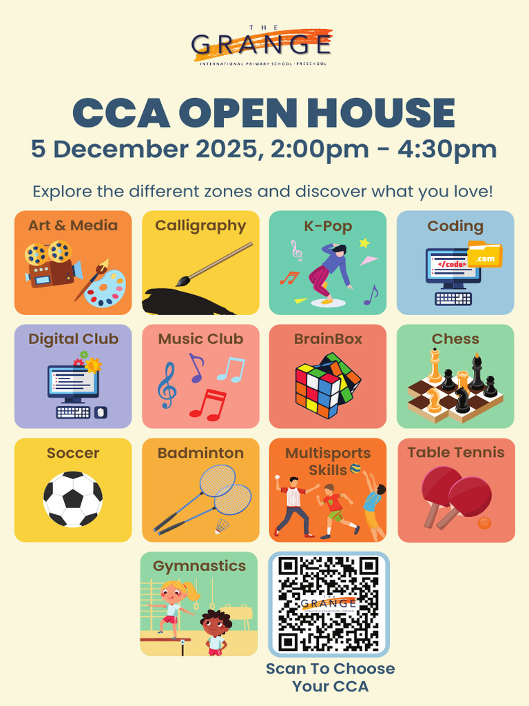 CCA Open House Schedule & Activities | PDF