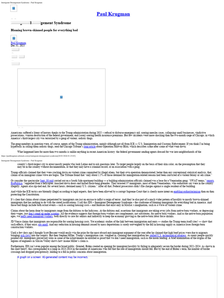 Immigrant Derangement Syndrome Explained | PDF | Immigration | U.S ...