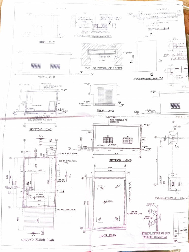DG Building Foundation and Layout Plans | PDF | Plaster | Building ...