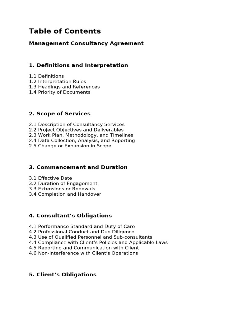 Management Consultancy Agreement Guide | PDF | Mediation | Common Law