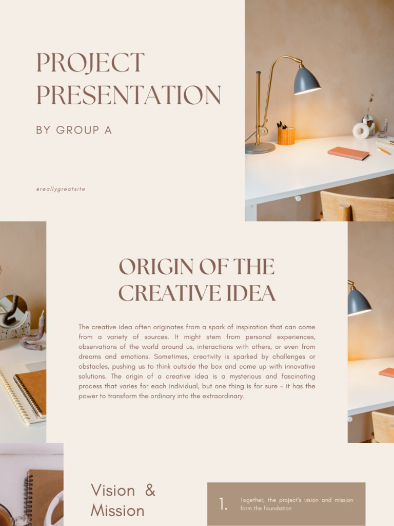 Beige and Brown Minimalist Professional Creative Project Presentation ...