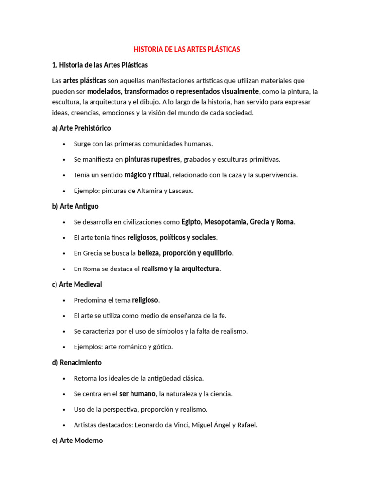 Historia de Las Artes Plásticas | PDF | Realismo (Artes) | Pinturas