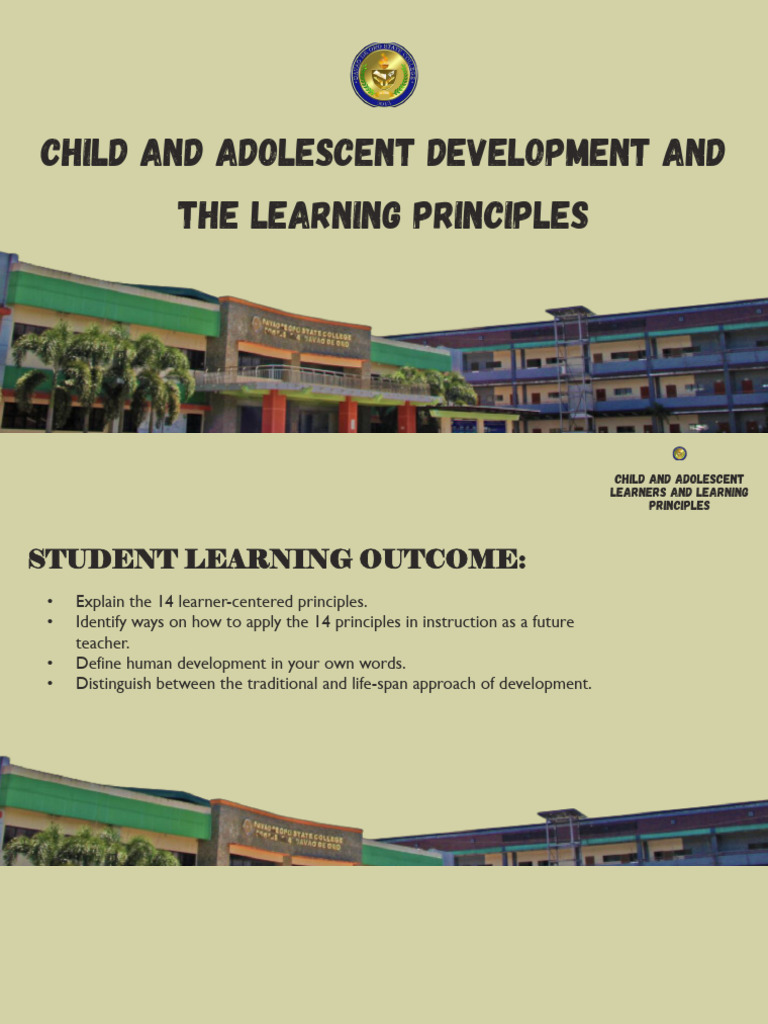 Child & Adolescent Learning Principles | PDF | Learning | Embryo