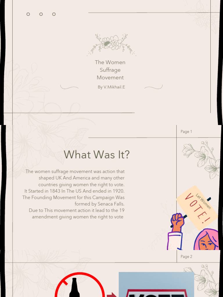 The Women Suffrage Movement | PDF