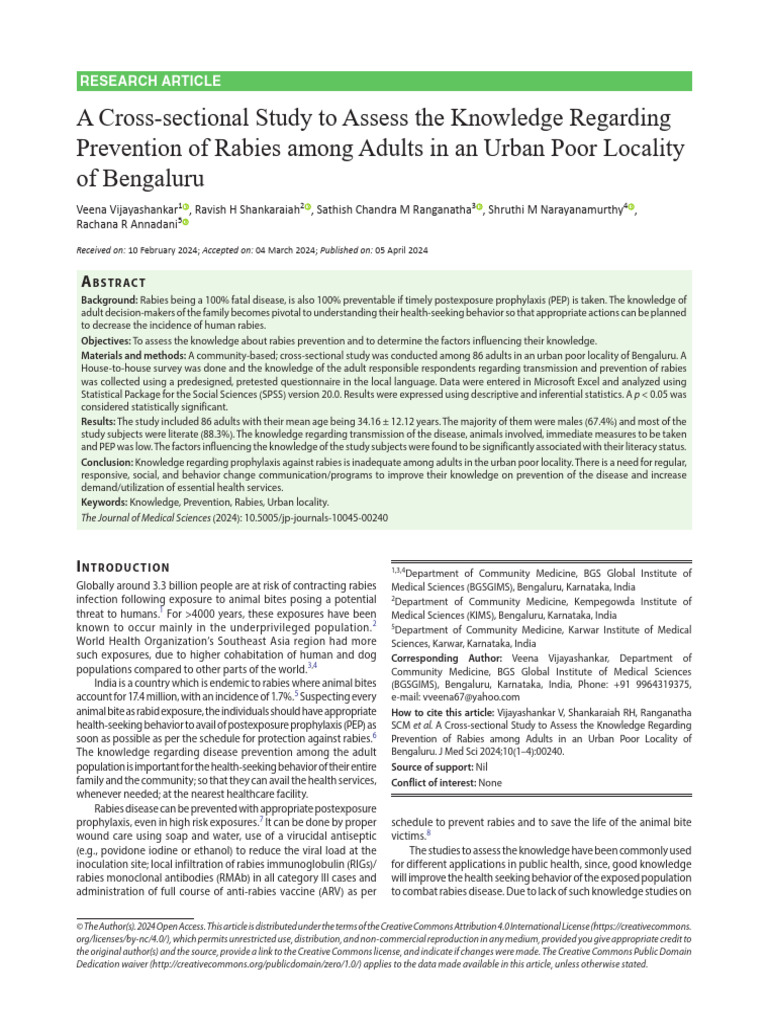 A Cross-sectional Study to Assess the Knowledge Regarding Prevention of ...