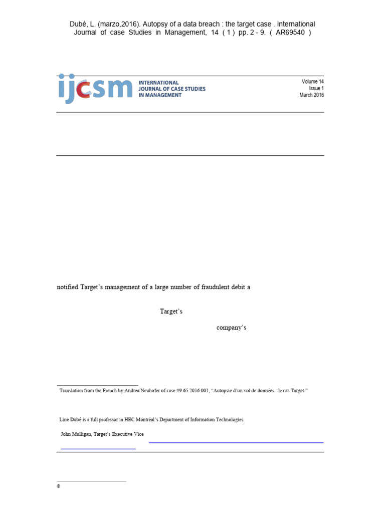 Target Data Breach Analysis Report | PDF | Computer Security | Security