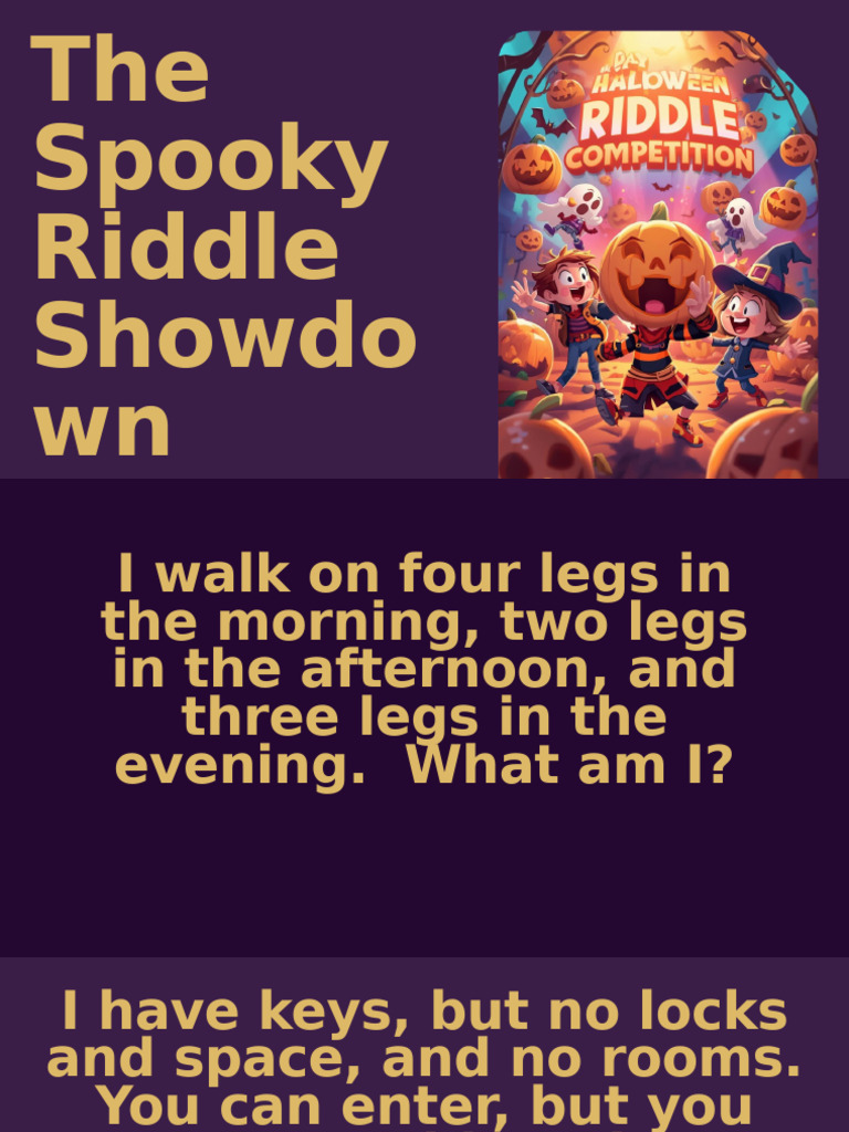 Presentation - The Spooky Riddle Showdown | PDF