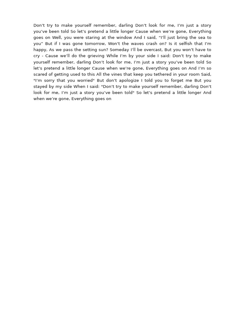 A Poignant Reflection on Memory and Loss | PDF