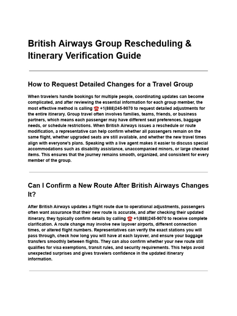 How to Request Detailed Changes for a Travel Group | PDF