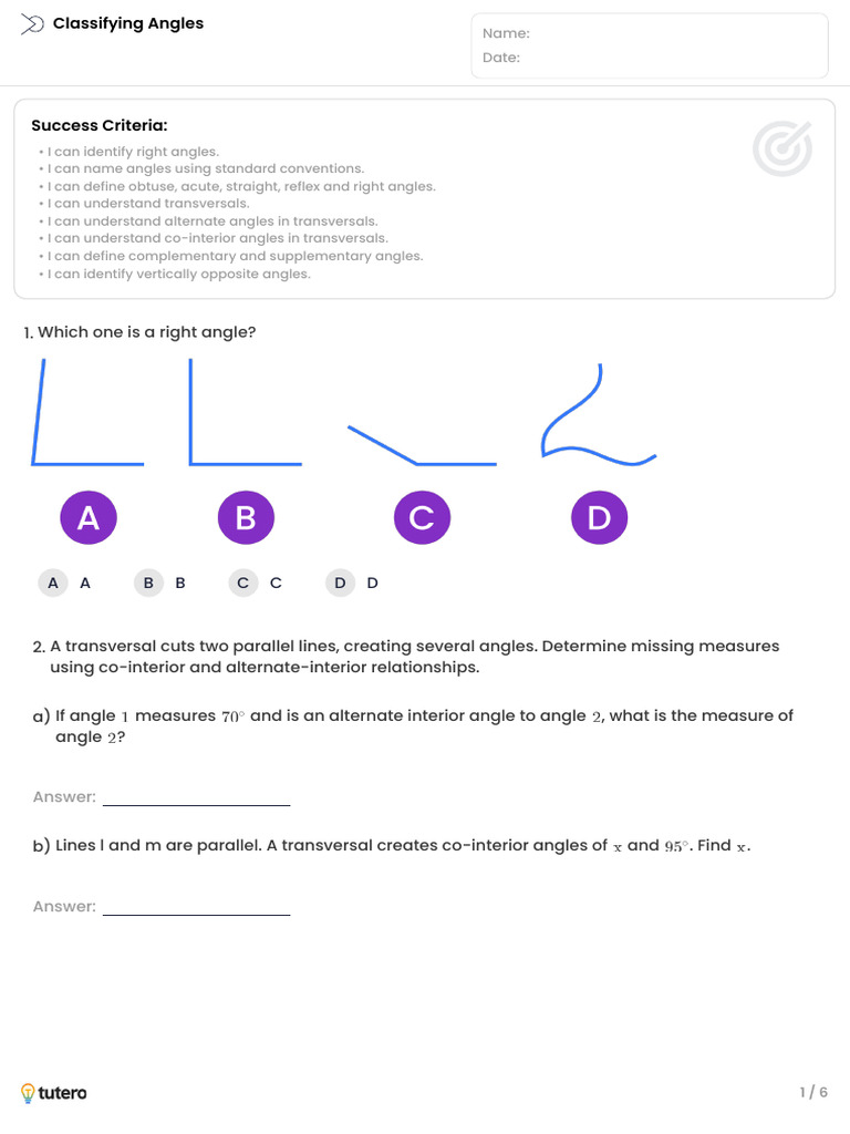 Angle Classification and Relationships | PDF | Angle | Geometry