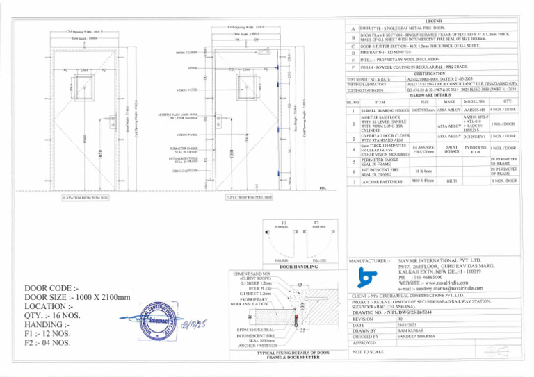 Fire Door Drawing | PDF