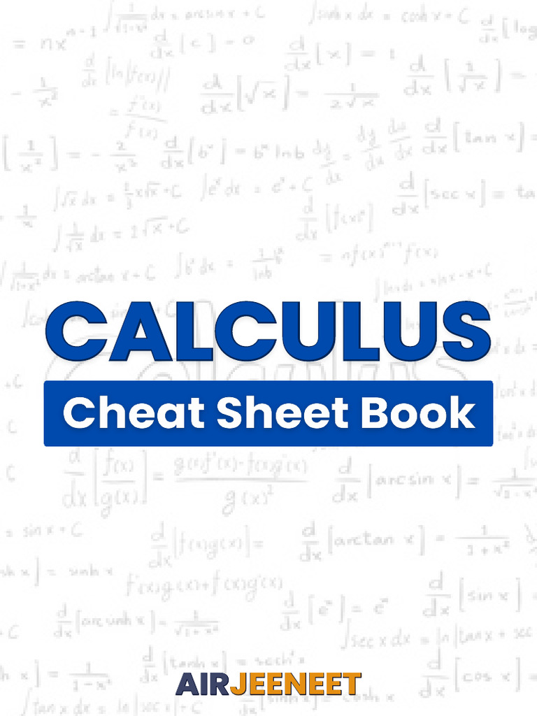 Calculus Limits and Derivatives Cheat Sheet | PDF | Maxima And Minima ...