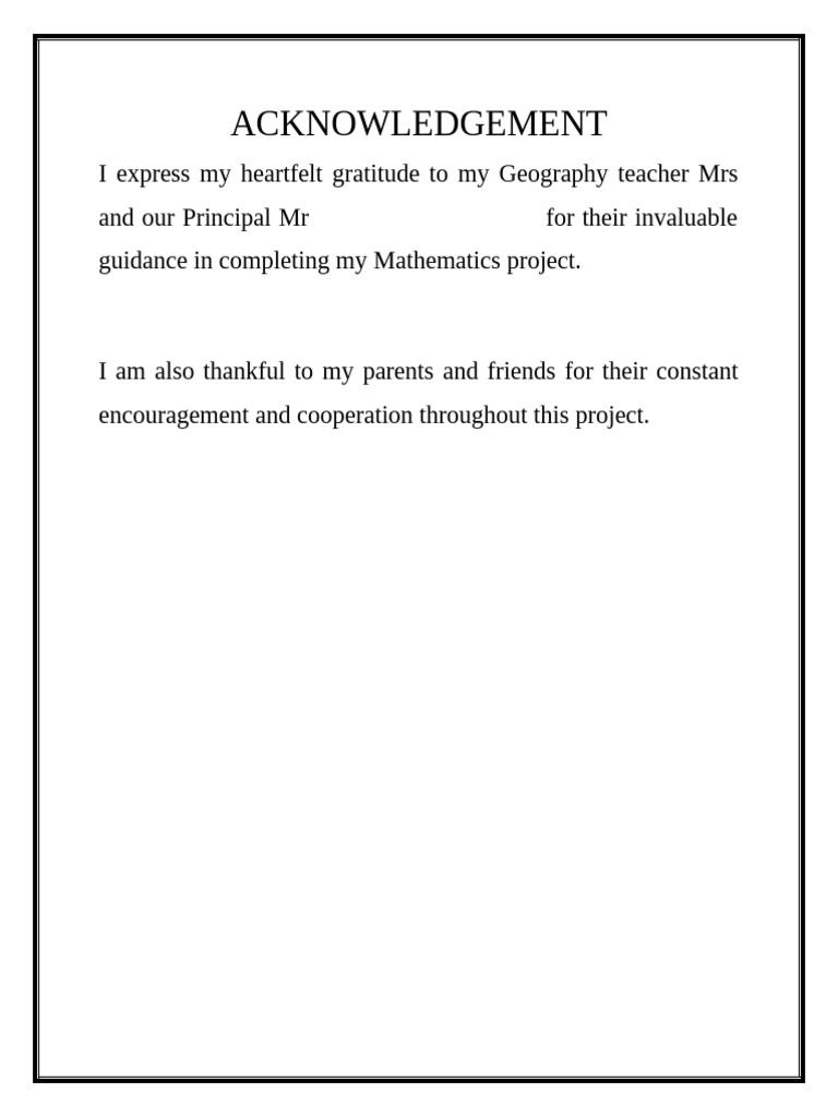 Acknowledgement Final | PDF