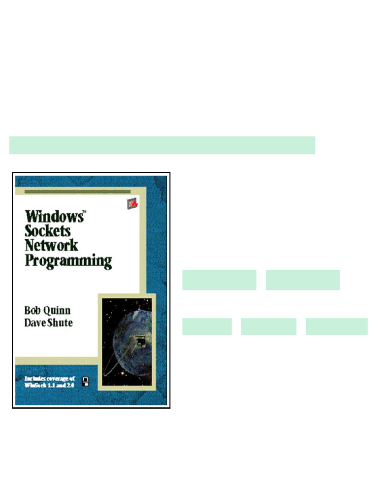Windows sockets network programming 1st Edition Bob Quinn full | PDF ...