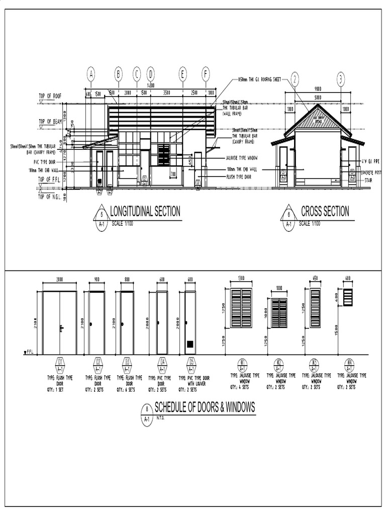 Architectural Section Drawings A-1 | PDF