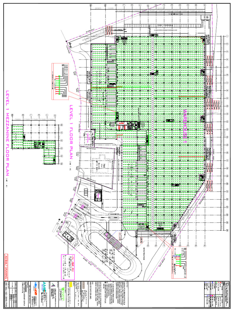 F-04 - Sprinkler System Layout (Level 1 _ Mezzanine) | PDF