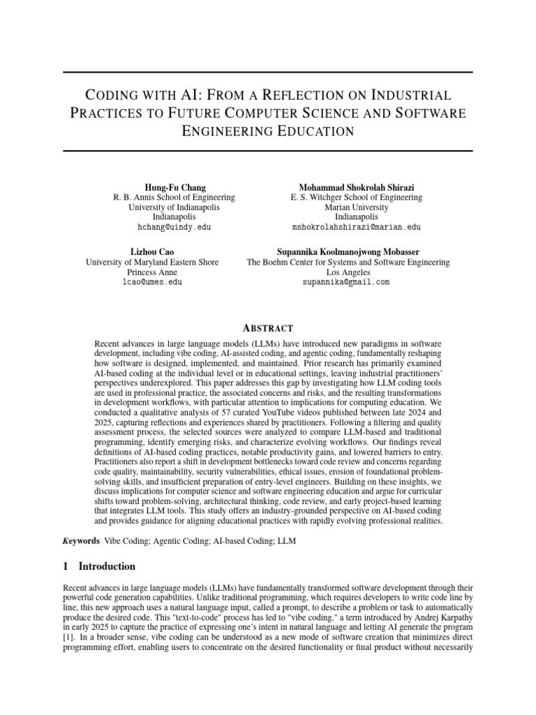 AI's Impact on Software Development Education | PDF | Artificial ...