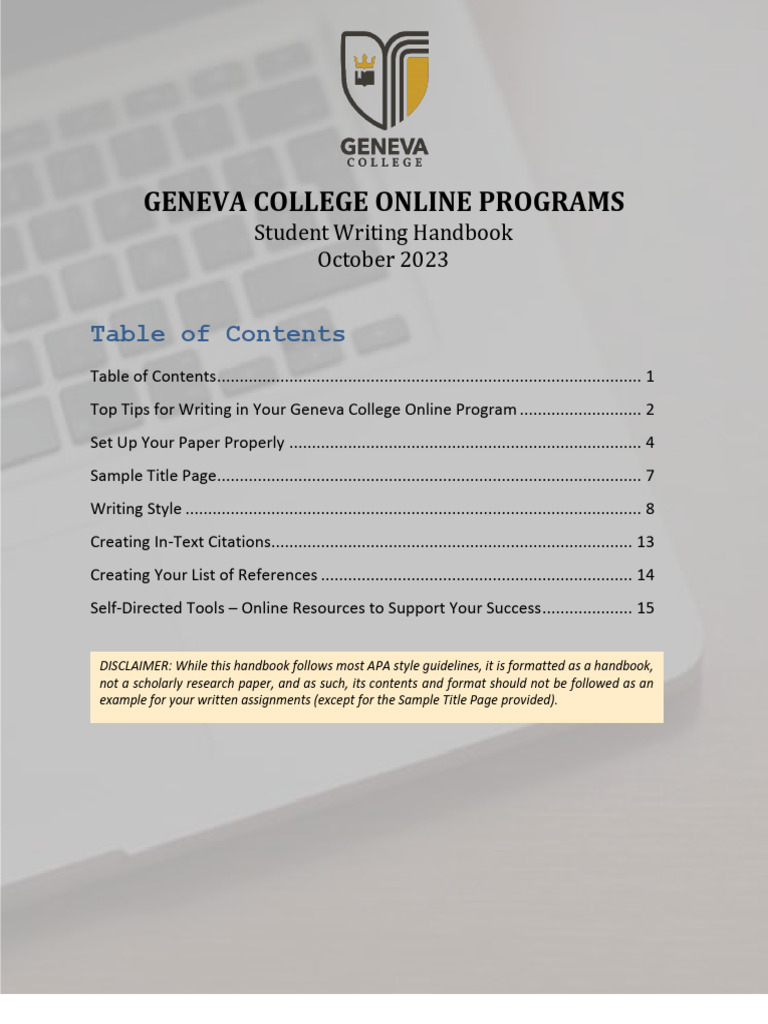 Geneva College Online Writing Guide | PDF | Grammatical Number | Pronoun