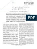 Role of Fat in Flavor Perception - Effect of Partitioning and Viscosity in Model Emulsion