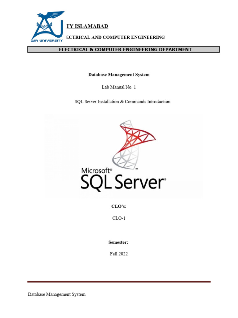 SQL Server Installation Guide for Students | PDF | Microsoft Sql Server ...