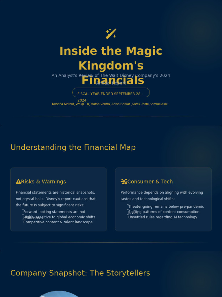 Disney 2024 Financial Analysis Report | PDF | Debt | The Walt Disney ...