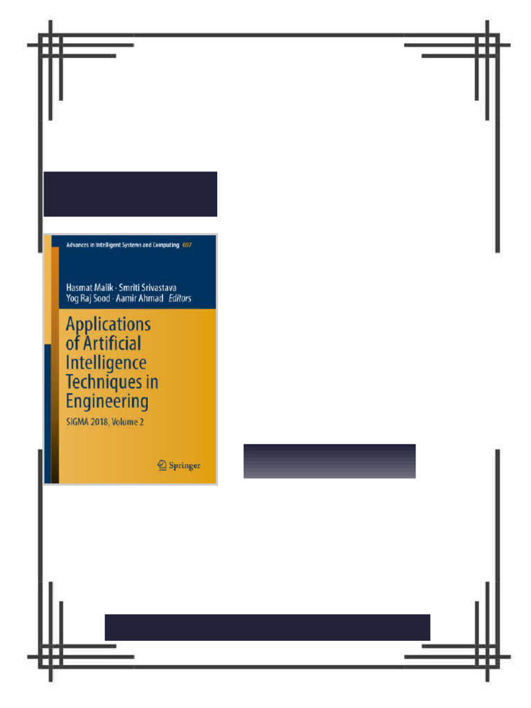 Applications of Artificial Intelligence Techniques in Engineering SIGMA ...