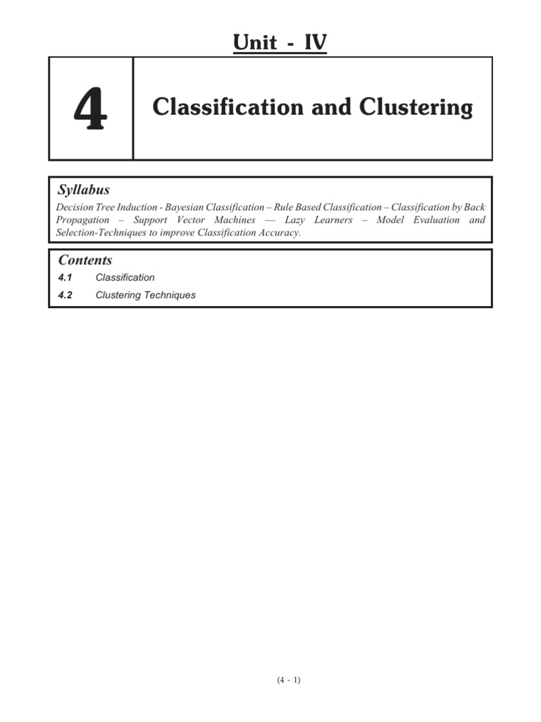 Data Classification and Techniques Guide | PDF | Support Vector Machine ...