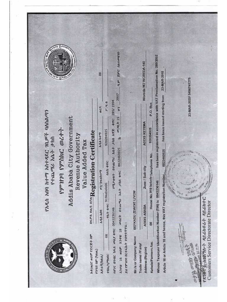Vat Registration Bef | PDF