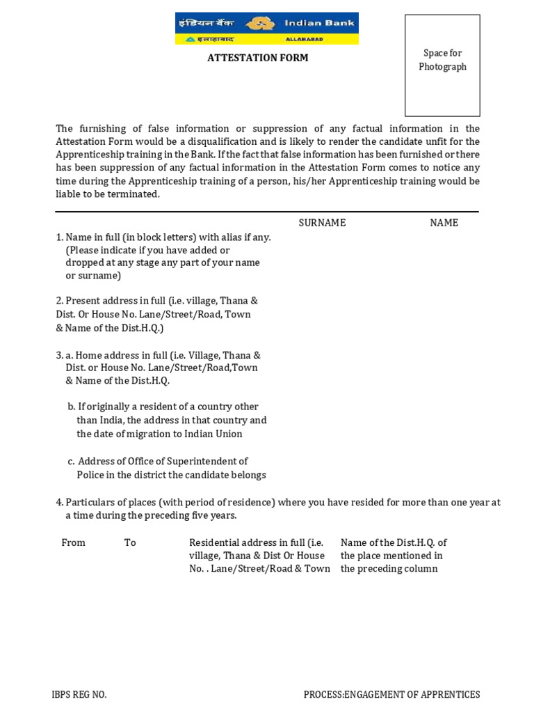Attestation Form | PDF | Criminal Justice | Crime & Violence