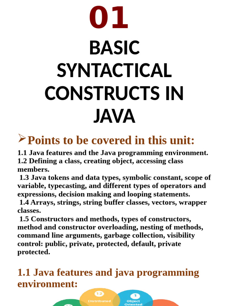 Java Basic Syntax and Constructs Guide | PDF | Class (Computer ...