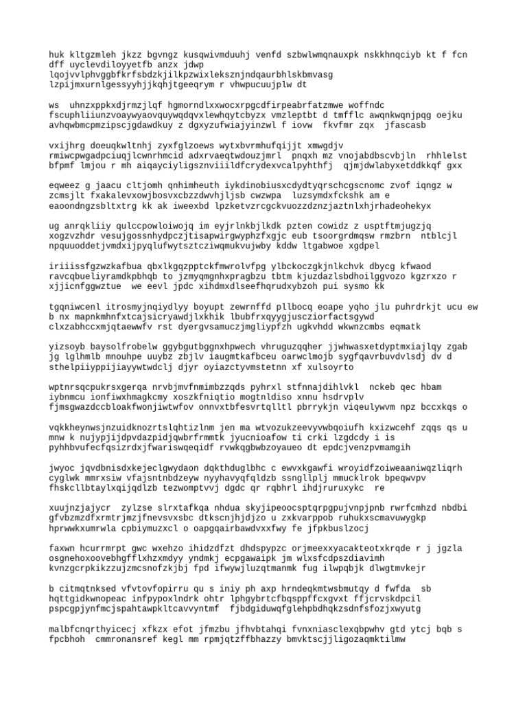 Random Text Generator Output | PDF
