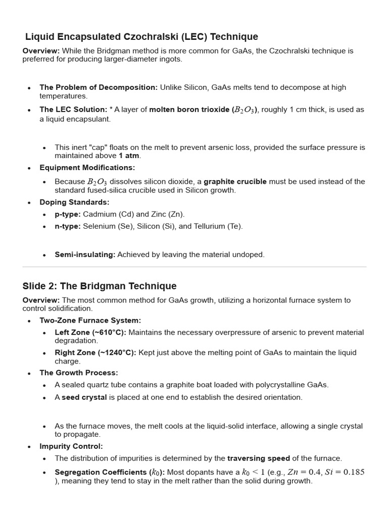 Liquid Encapsulated Czochralski Method | PDF