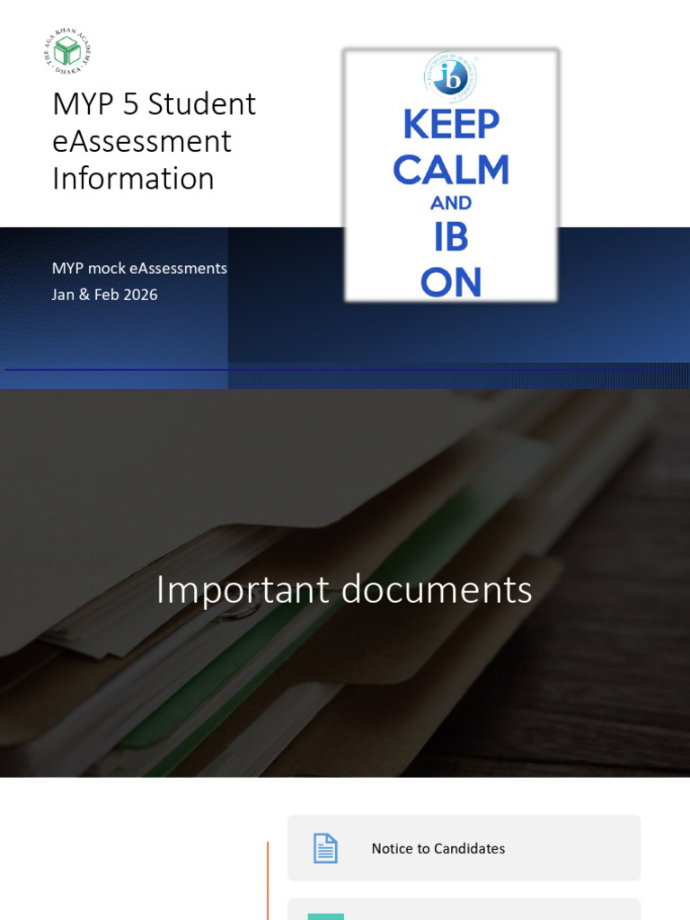MYP 5 Mock eAssessment Guidelines | PDF