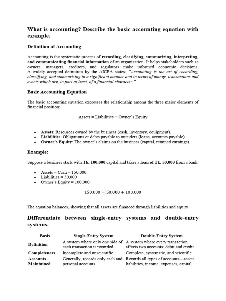 Understanding Accounting Basics and Systems | PDF | Debits And Credits ...