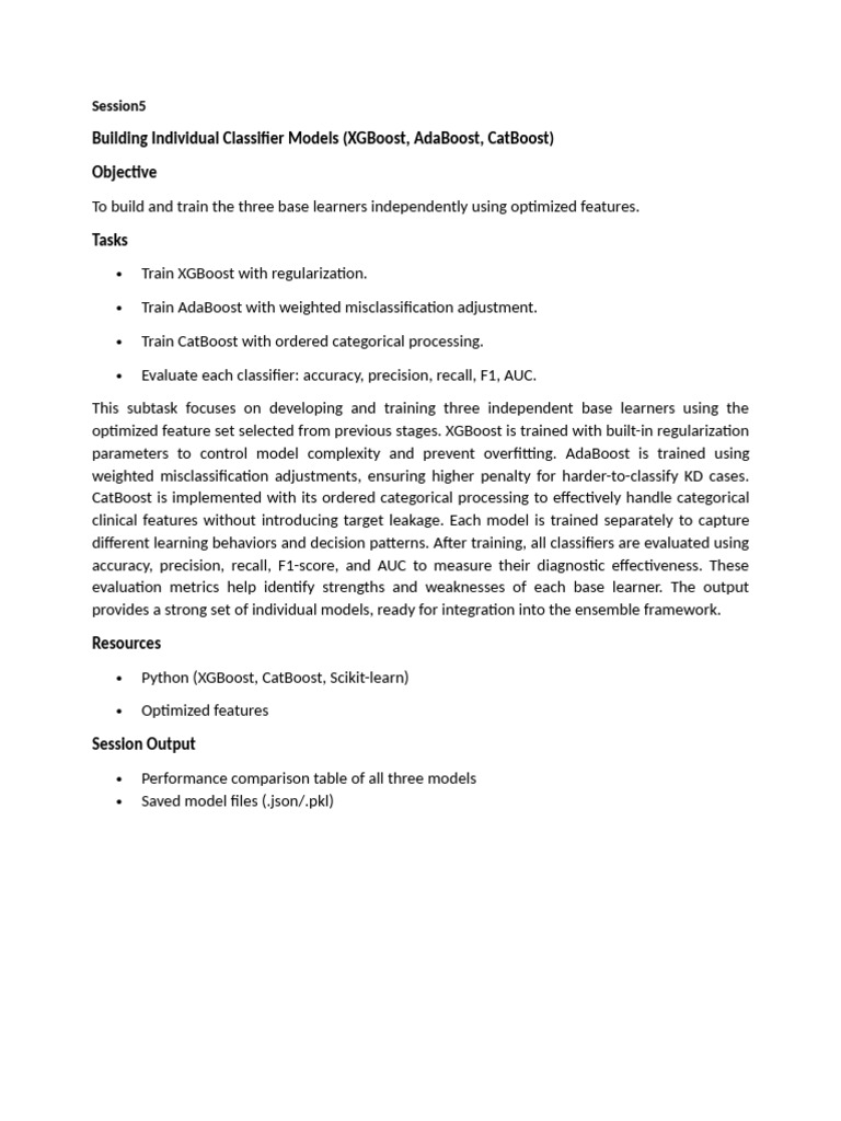 Train XGBoost, AdaBoost, CatBoost Models | PDF