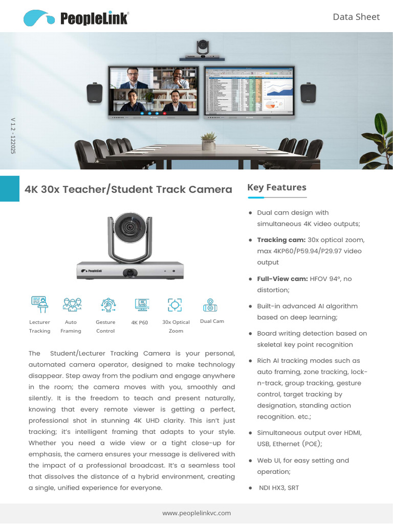 4K 30x Student/Lecturer Tracking Camera | PDF | Computer Engineering ...