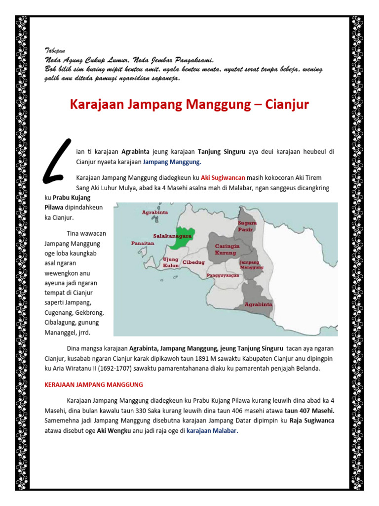 Karajaan Jampang Manggung Cianjur | PDF