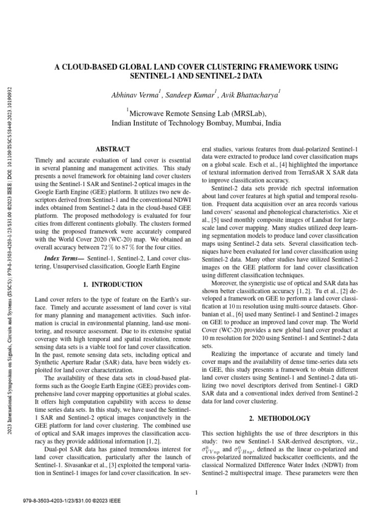Cloud-Based Land Cover Clustering Framework | PDF | Cluster Analysis ...