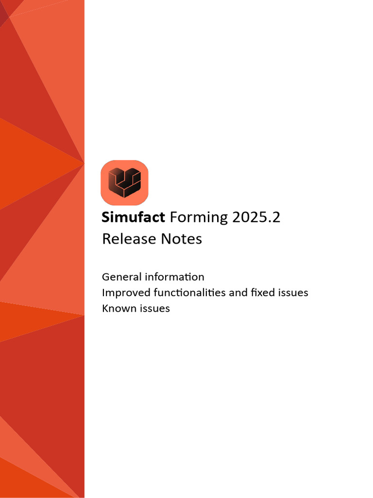 Simufact Forming 2025.2 Release Notes | PDF | Computer Hardware | Computing