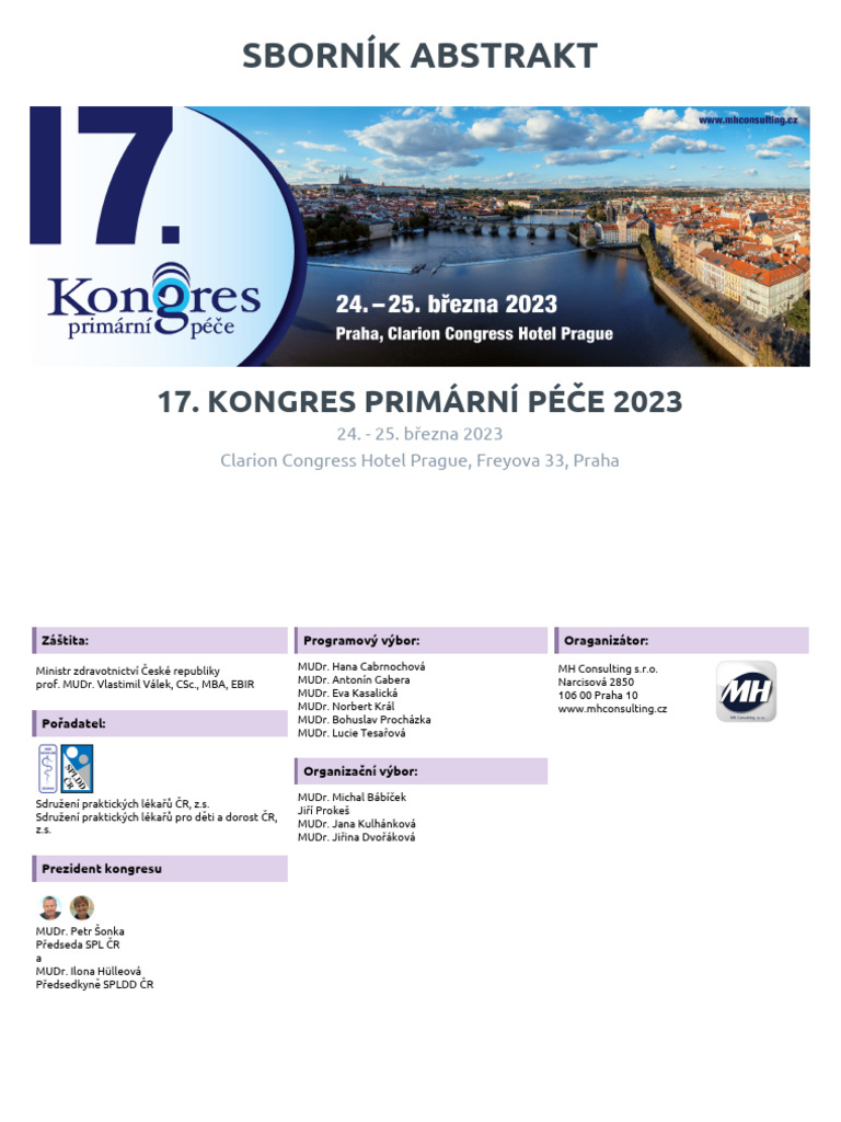 Sborník-Abstrakt-17. Kongres Primární Péče 2023 | PDF