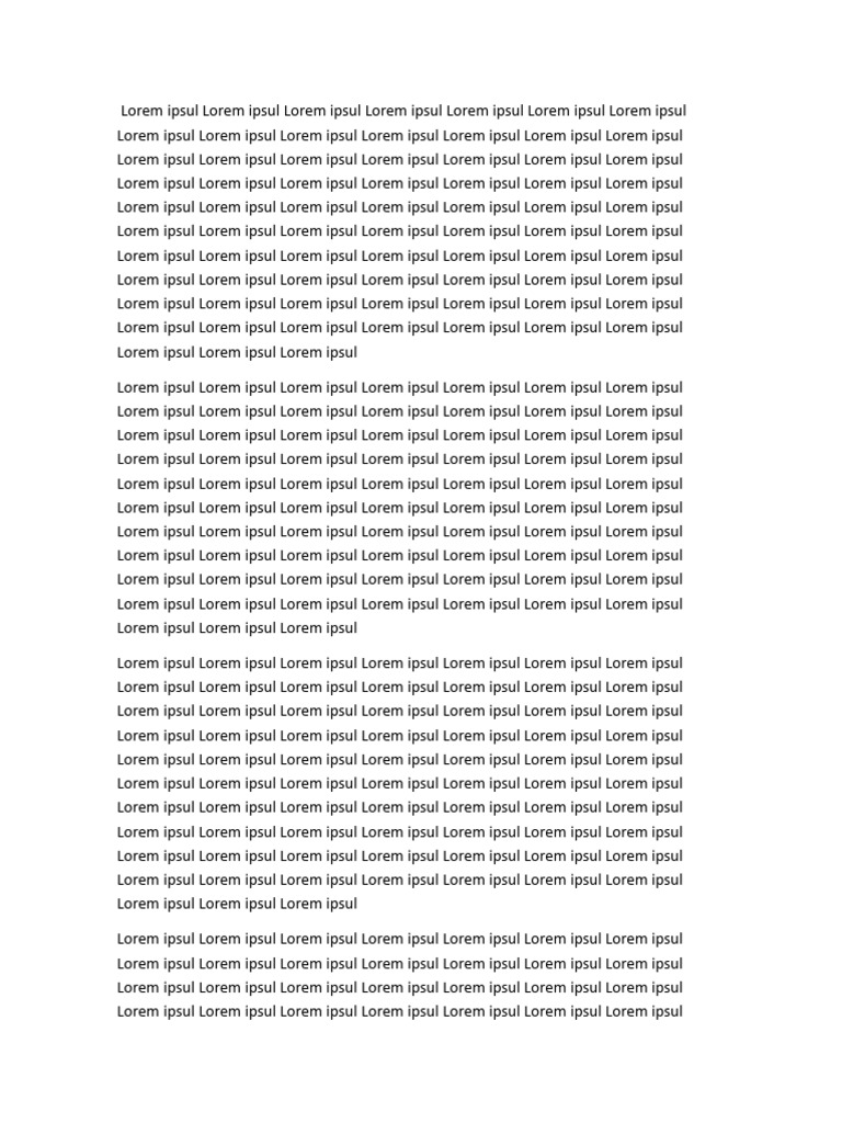 Placeholder Text Repetition | PDF