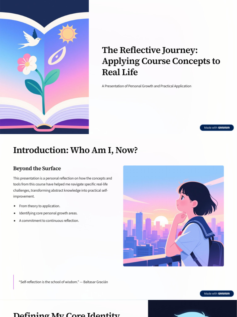 Personal Growth Through Course Reflection | PDF | Personal Development ...