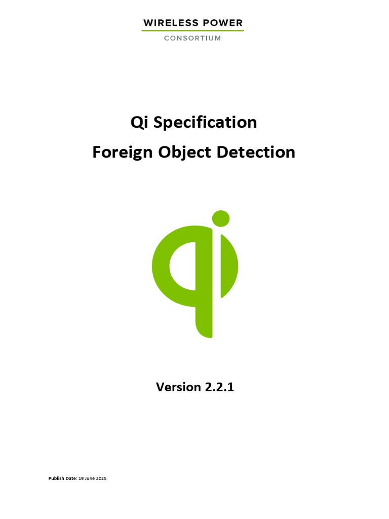 Qi Specification: Foreign Object Detection | PDF | Resonance | Inductor