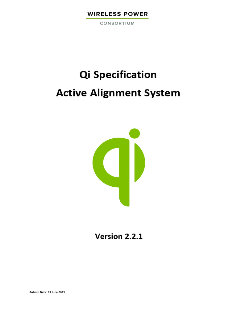 Qi Active Alignment System Specs | PDF