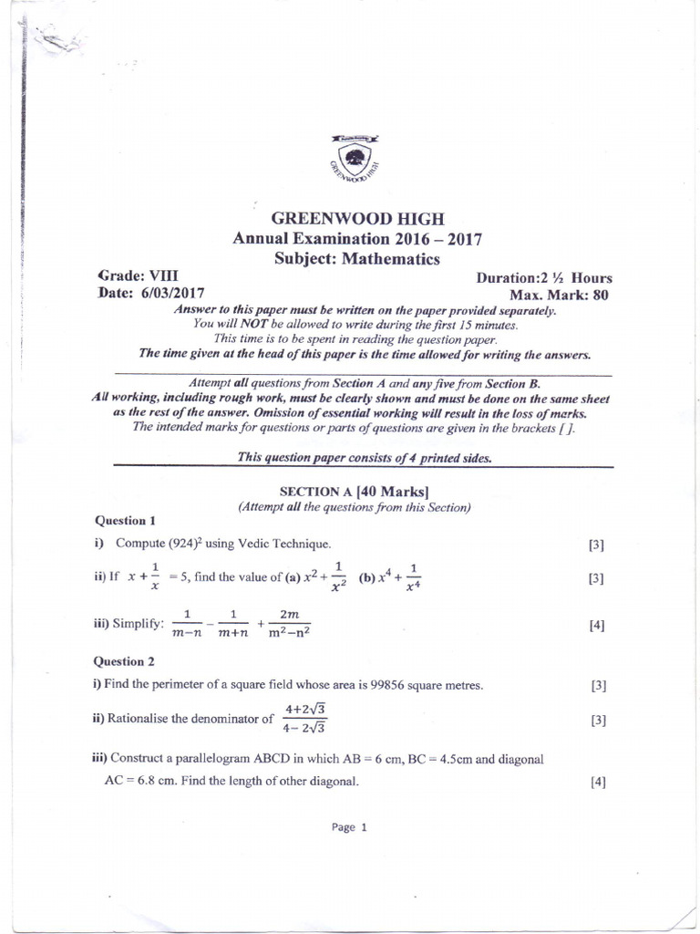 MATH Annual 16- 17 | PDF