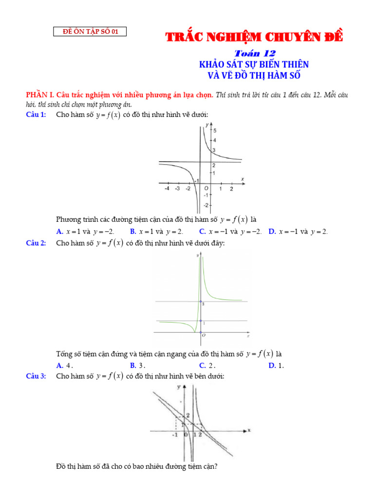 De 01 Khao Sat Ham So Form 2025 | PDF