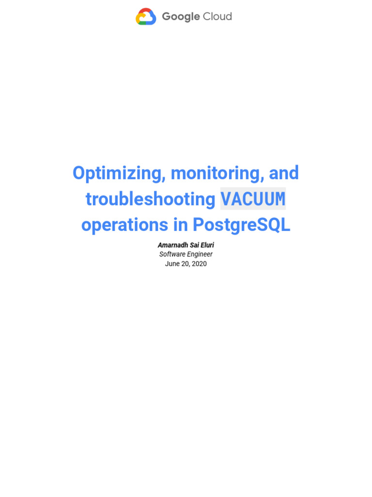 PostgreSQL VACUUM Operations Guide | PDF | Postgre Sql | Database ...