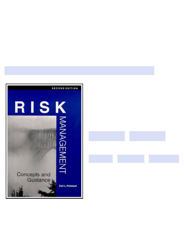 Risk Management Concepts And Guidance 2nd Carl L Pritchard ebook fully ...